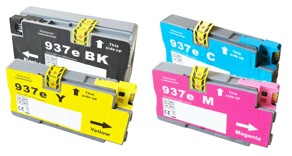 4 st. XL HP 937E Skrivarpatron rabattpaket - Kompatibel
