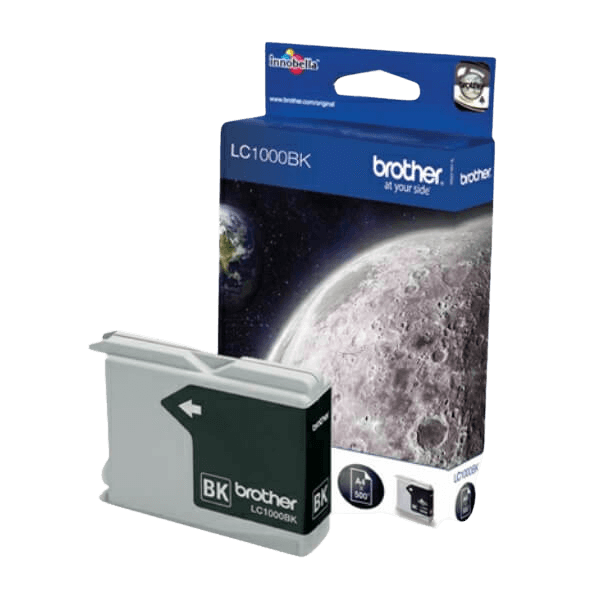 Brother LC1000BK svart Skrivarpatron - 500 sidor - Original