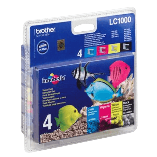 Brother LC1000VALBPDR CMYK Skrivarpatron - 1700 sidor - Original