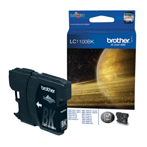 Brother LC1100BK svart Skrivarpatron - 9,5 ml. - Original