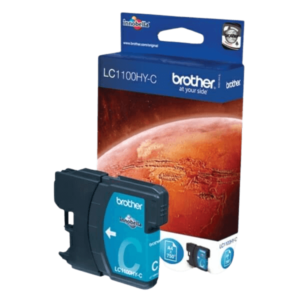Brother LC1100HYC cyan XL Skrivarpatron - 700 sidor - Original