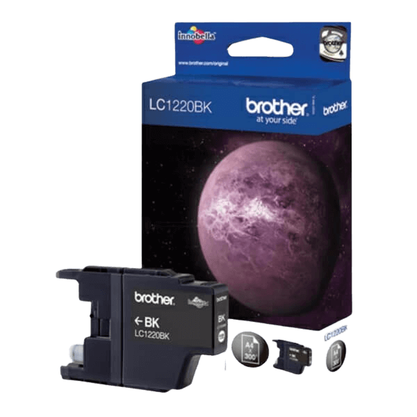Brother LC1220BK svart Skrivarpatron - 300 sidor - Original