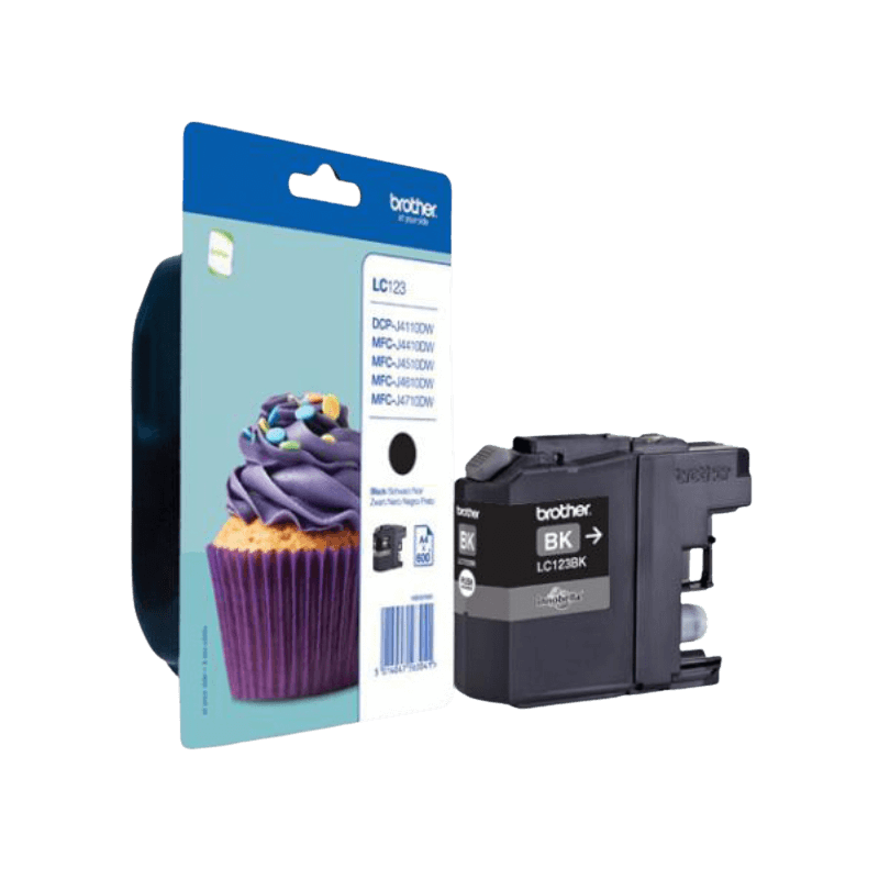Brother LC123BK svart Skrivarpatron - 10 ml. - Original