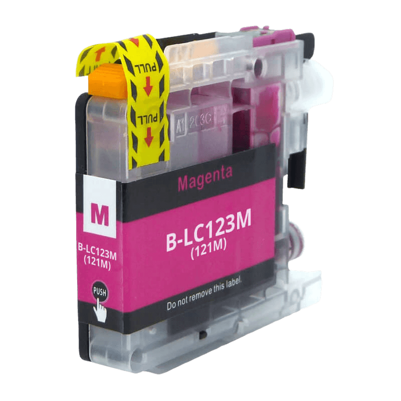 Brother LC123M magenta Skrivarpatron - 10 ml. - Kompatibel