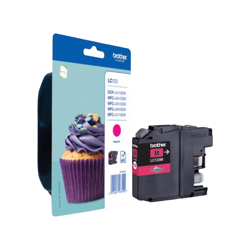 Brother LC123M magenta Skrivarpatron - 600 sidor - Original