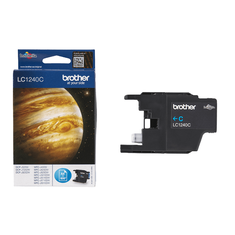 Brother LC1240C cyan XL Skrivarpatron - 600 sidor - Original