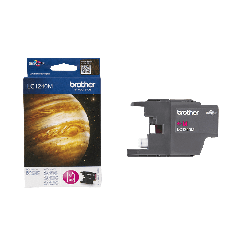 Brother LC1240M magenta XL Skrivarpatron - 600 sidor - Original
