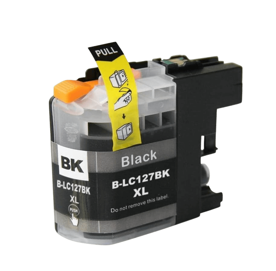 Brother LC127BK svart XL Skrivarpatron - 20 ml. - Kompatibel