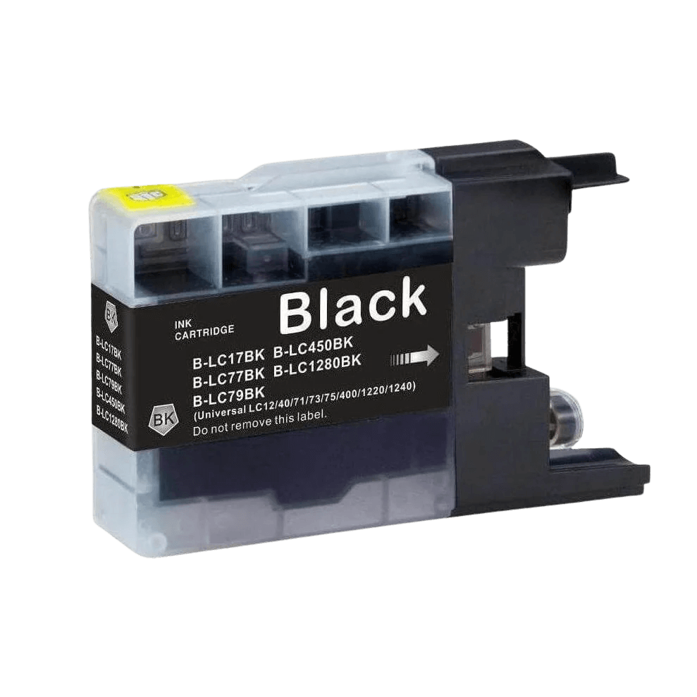 Brother LC1280BK svart XXL Skrivarpatron - 55 ml. - Kompatibel