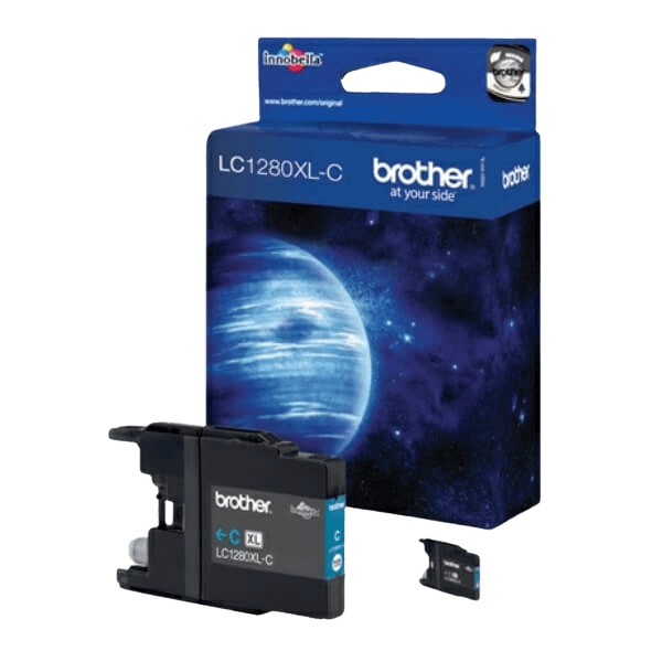 Brother LC1280C cyan XXL Skrivarpatron - 1200 sidor - Original