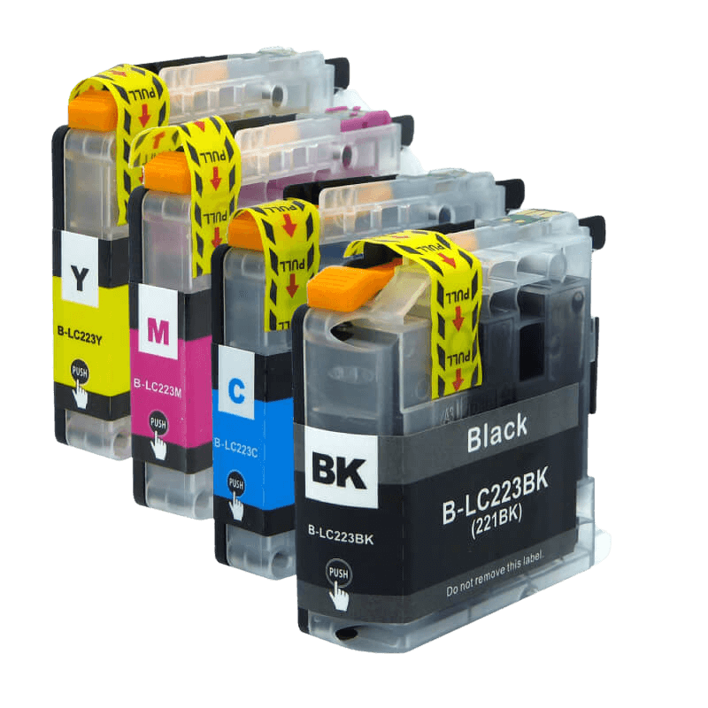4 st. Brother LC223 Skrivarpatron rabattpaket - Kompatibel