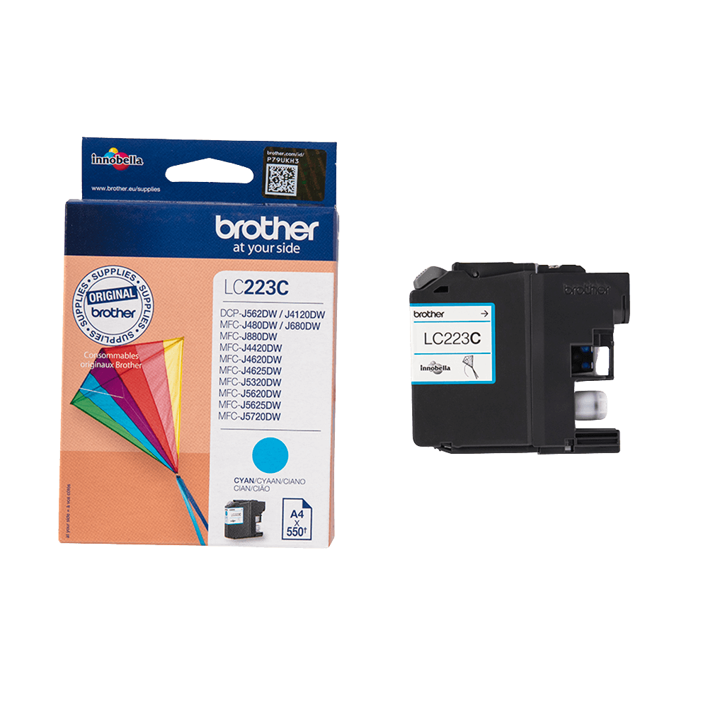 Brother LC223C cyan Skrivarpatron - 550 sidor - Original