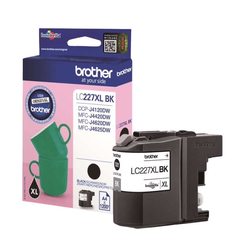 Brother LC227BK svart XL Skrivarpatron - 1200 sidor - Original