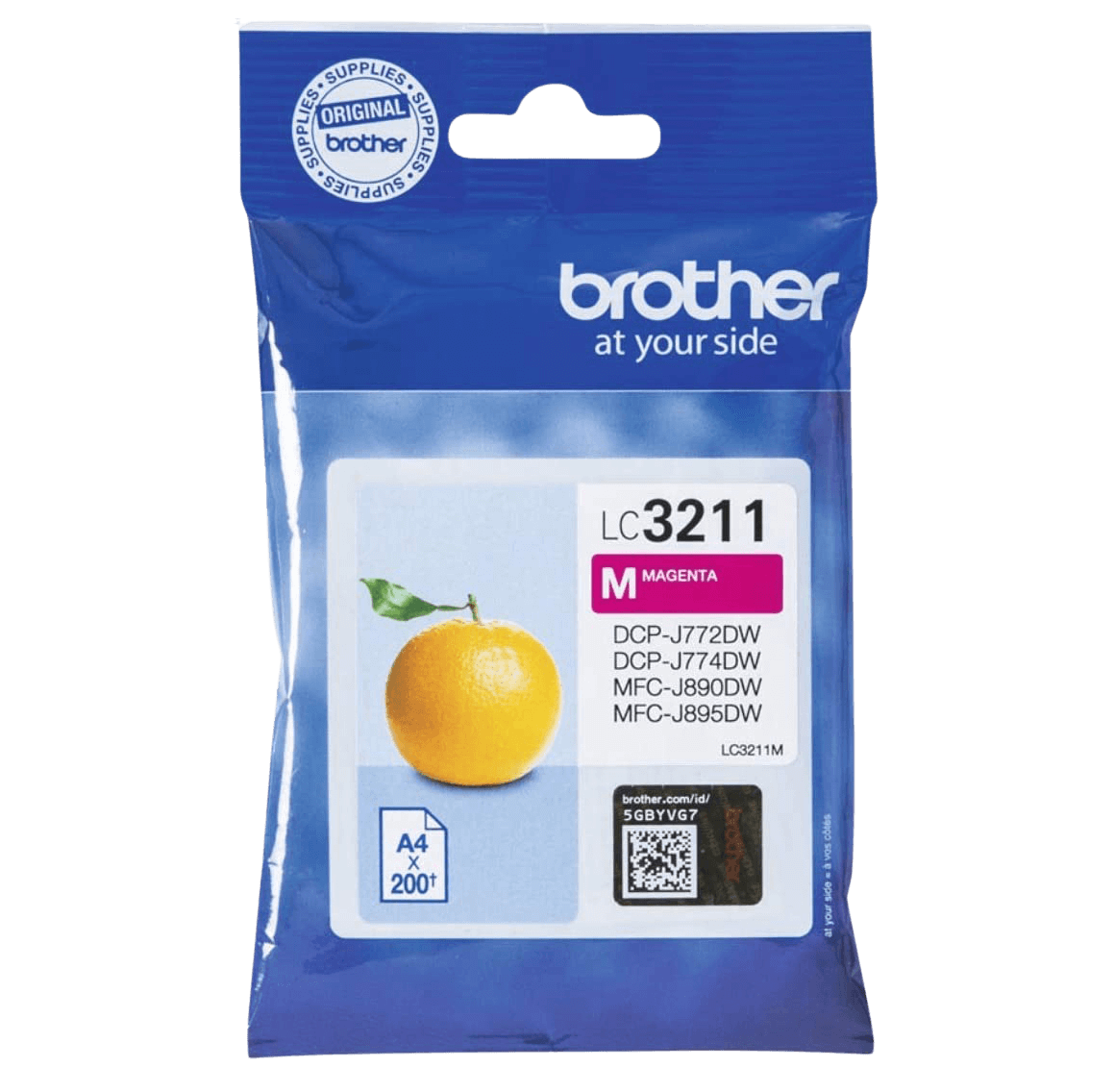 Brother LC3211M magenta Skrivarpatron - 200 sidor - Original