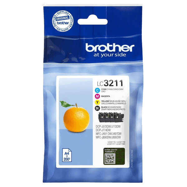 Brother LC3211VALDR CMYK Skrivarpatron - 800 sidor - Original