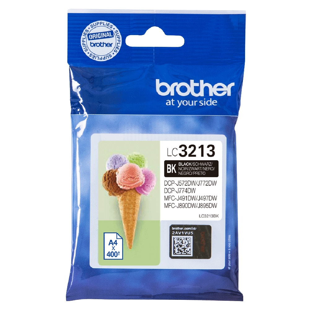 Brother LC3213BK svart XL Skrivarpatron - 400 sidor - Original