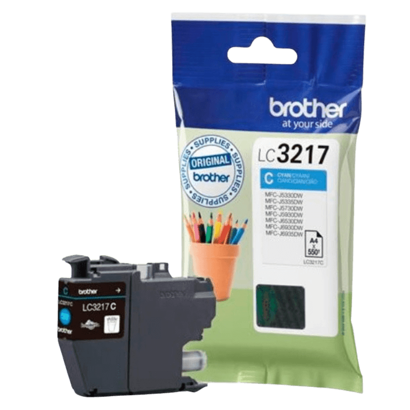 Brother LC3217C cyan Skrivarpatron - 550 sidor - Original