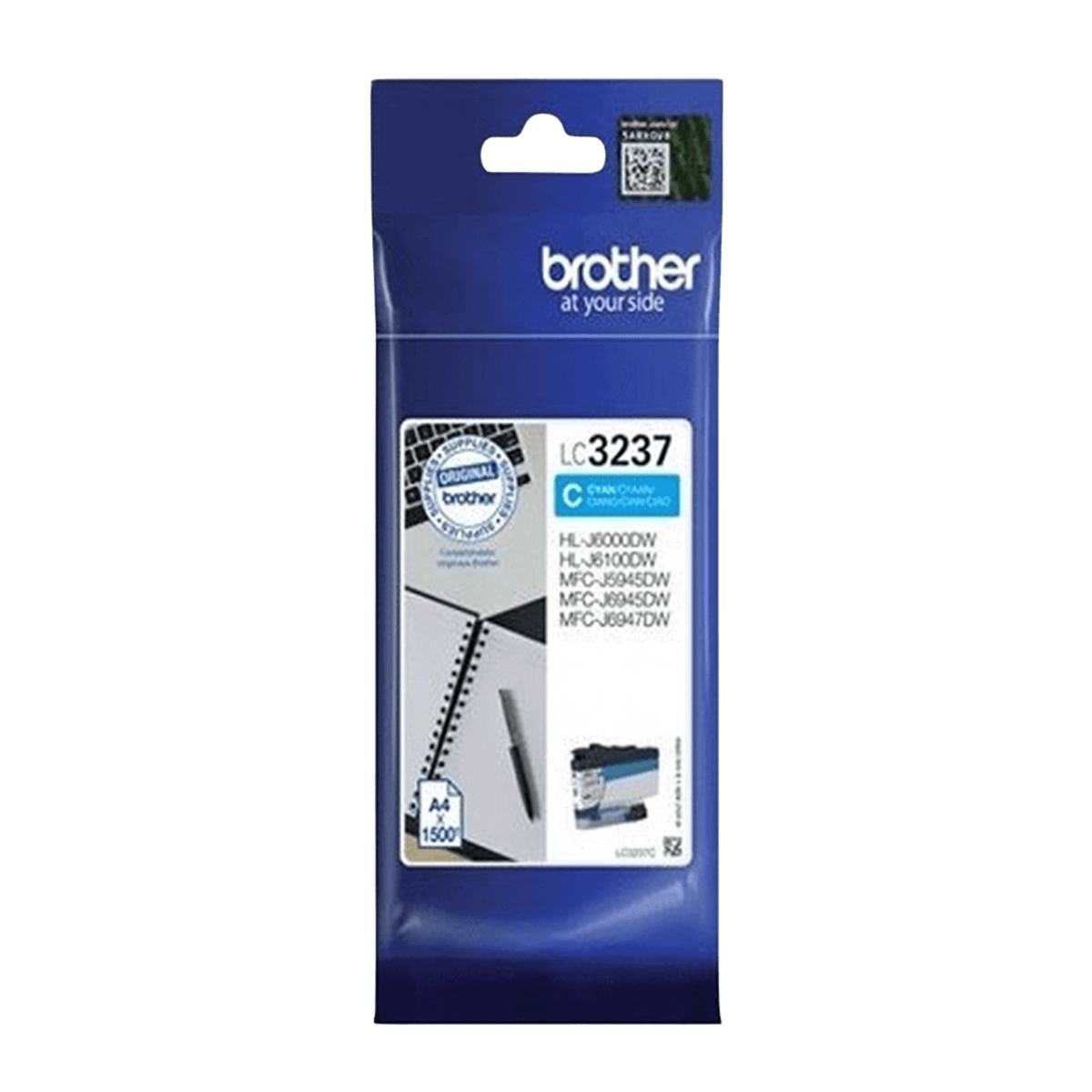 Brother LC3237C cyan Skrivarpatron - 1500 sidor - Original