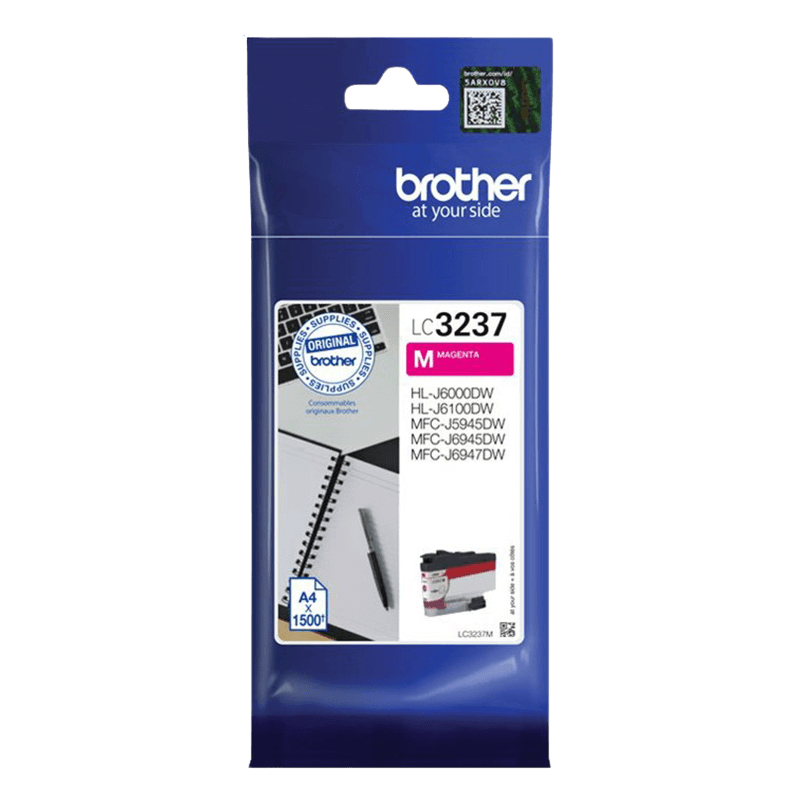 Brother LC3237M magenta Skrivarpatron - 1500 sidor - Original
