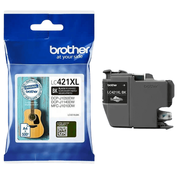 Brother LC421XLBK svart Skrivarpatron - 500 sidor - Original