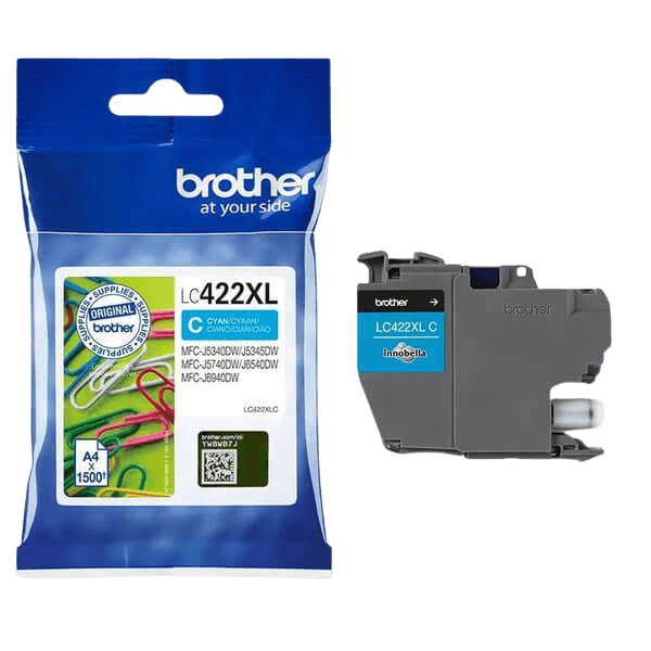 Brother LC422XLC cyan Skrivarpatron - 1500 sidor - Original
