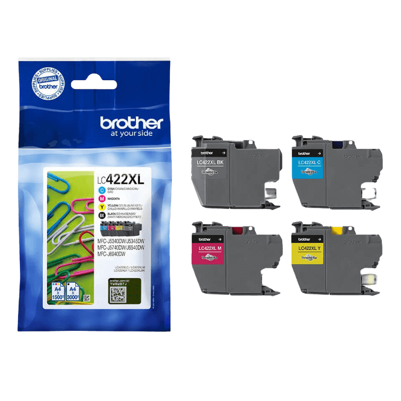 Brother LC422XLVALDR CMYK Skrivarpatron - 7500 sidor - Original