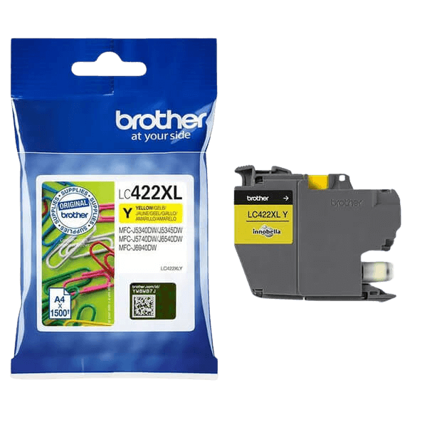 Brother LC422XLY gul Skrivarpatron - 1500 sidor - Original