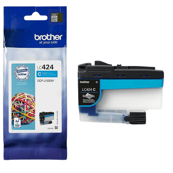 Brother LC424C cyan Skrivarpatron - 750 sidor - Original