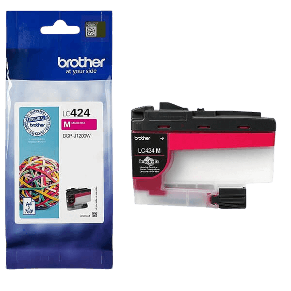Brother LC424M magenta Skrivarpatron - 750 sidor - Original