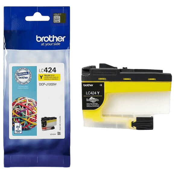 Brother LC424Y gul Skrivarpatron - 750 sidor - Original