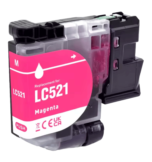 Brother LC521M magenta Skrivarpatron - 500 sidor - Kompatibel