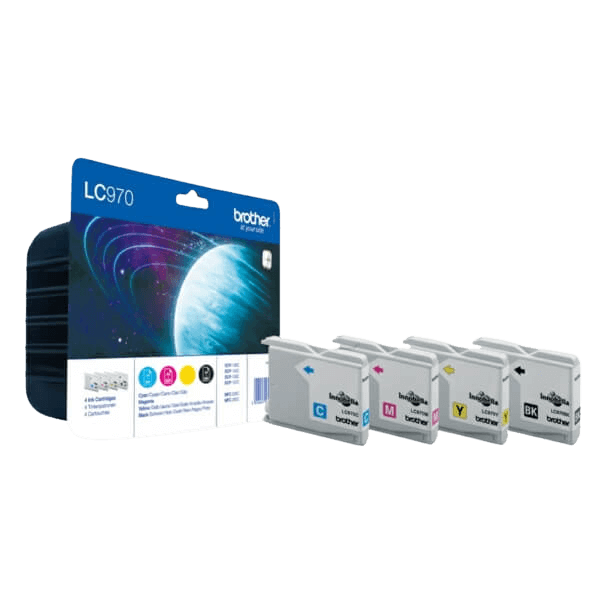 Brother LC970 CMYK Skrivarpatron - 1250 sidor - Original