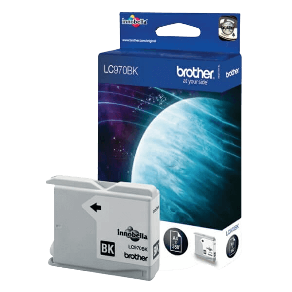 Brother LC970BK svart Skrivarpatron - 350 sidor - Original
