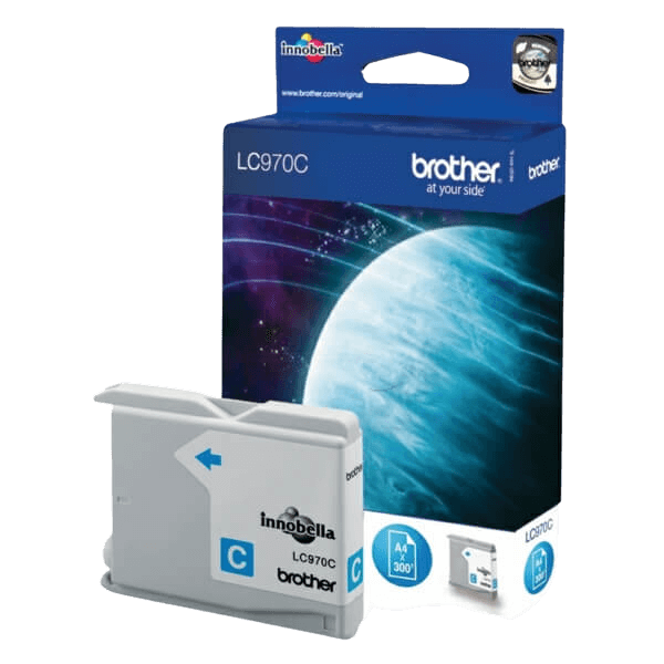 Brother LC970C cyan Skrivarpatron - 300 sidor - Original
