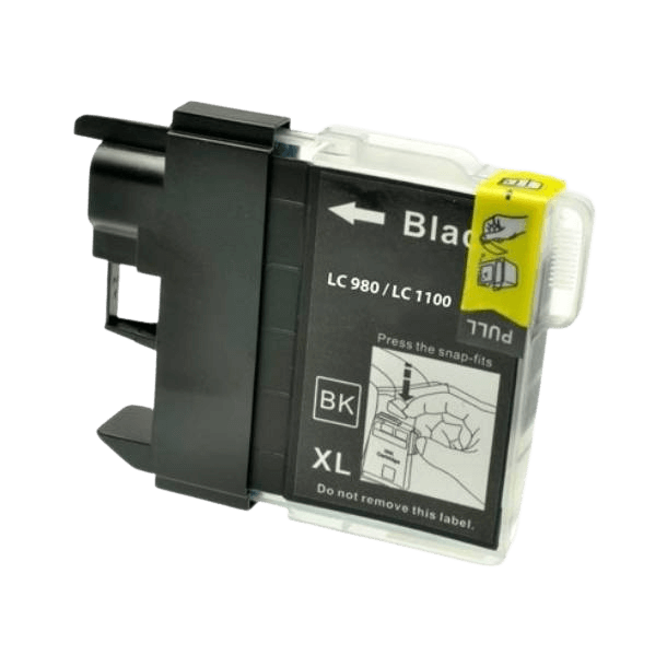Brother LC980BK svart XL Skrivarpatron - 15 ml. - Kompatibel