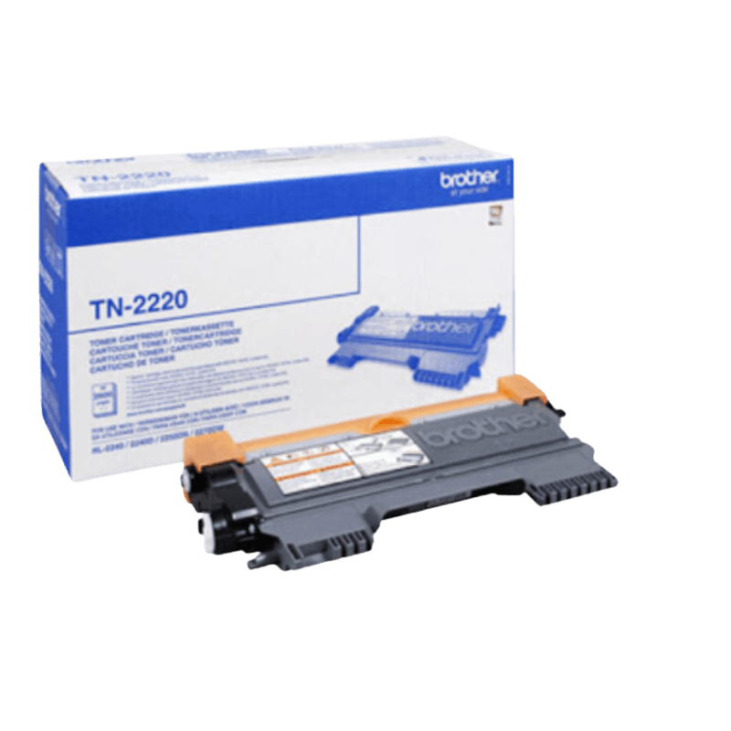 Brother TN2220 svart XL toner - 2600 sidor - Original
