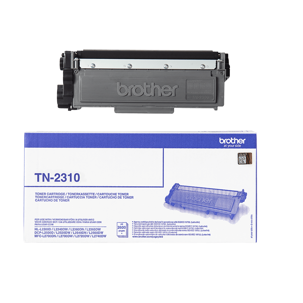 Brother TN2310 svart toner - 1200 sidor - Original