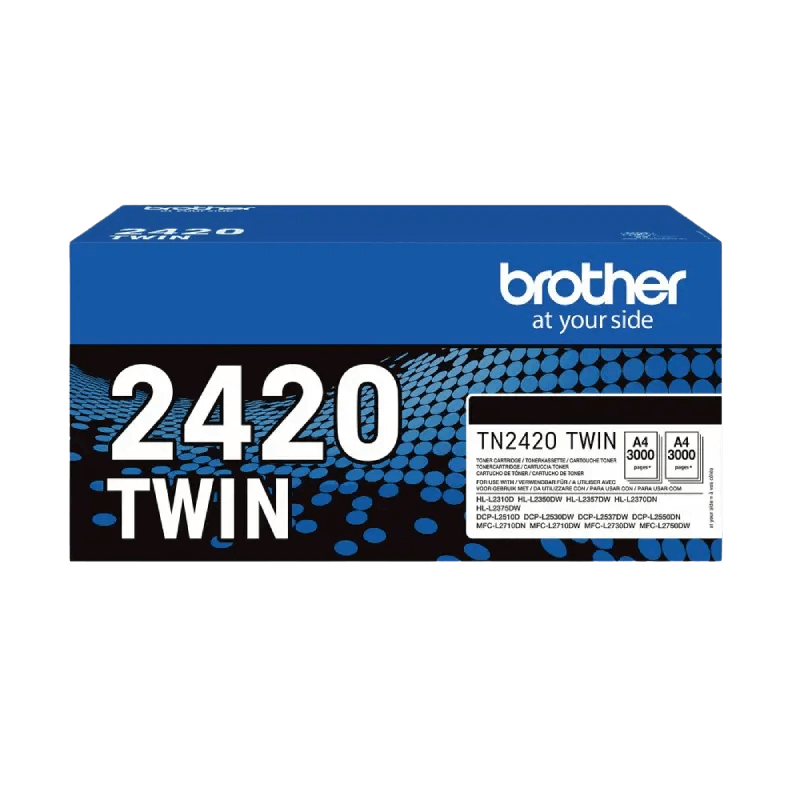 Brother TN2420 svart XL toner - 3000 sidor - Original