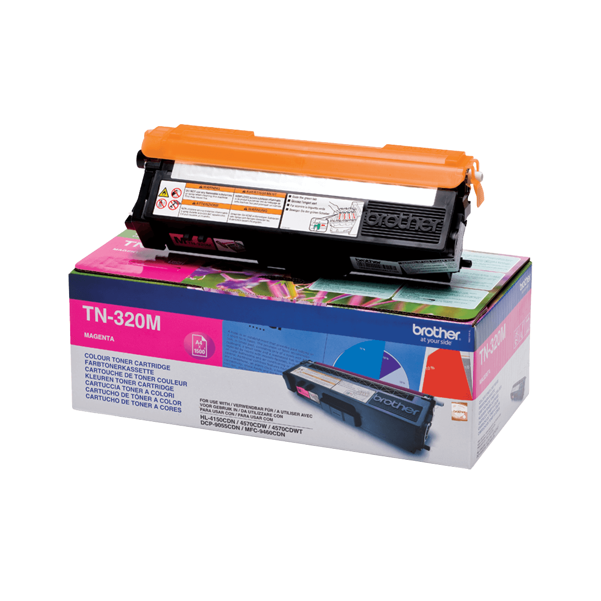Brother TN320M magenta toner - 1500 sidor - Original