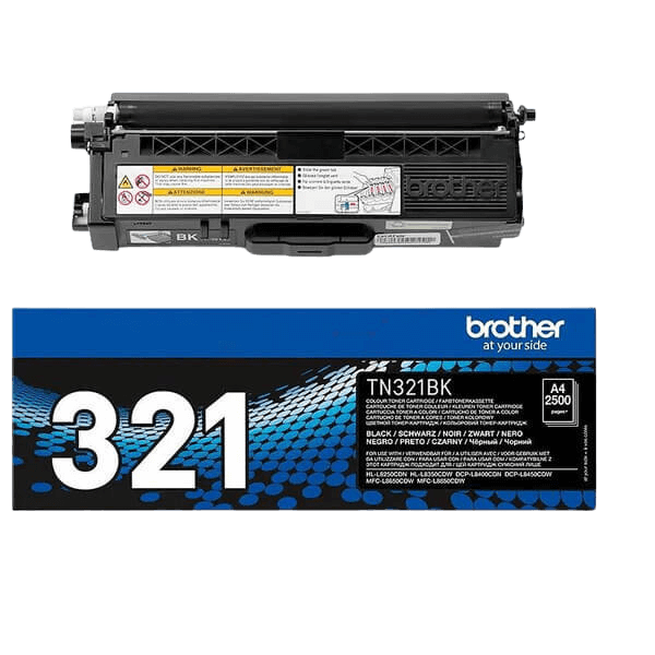 Brother TN321BK svart toner - 2500 sidor - Original