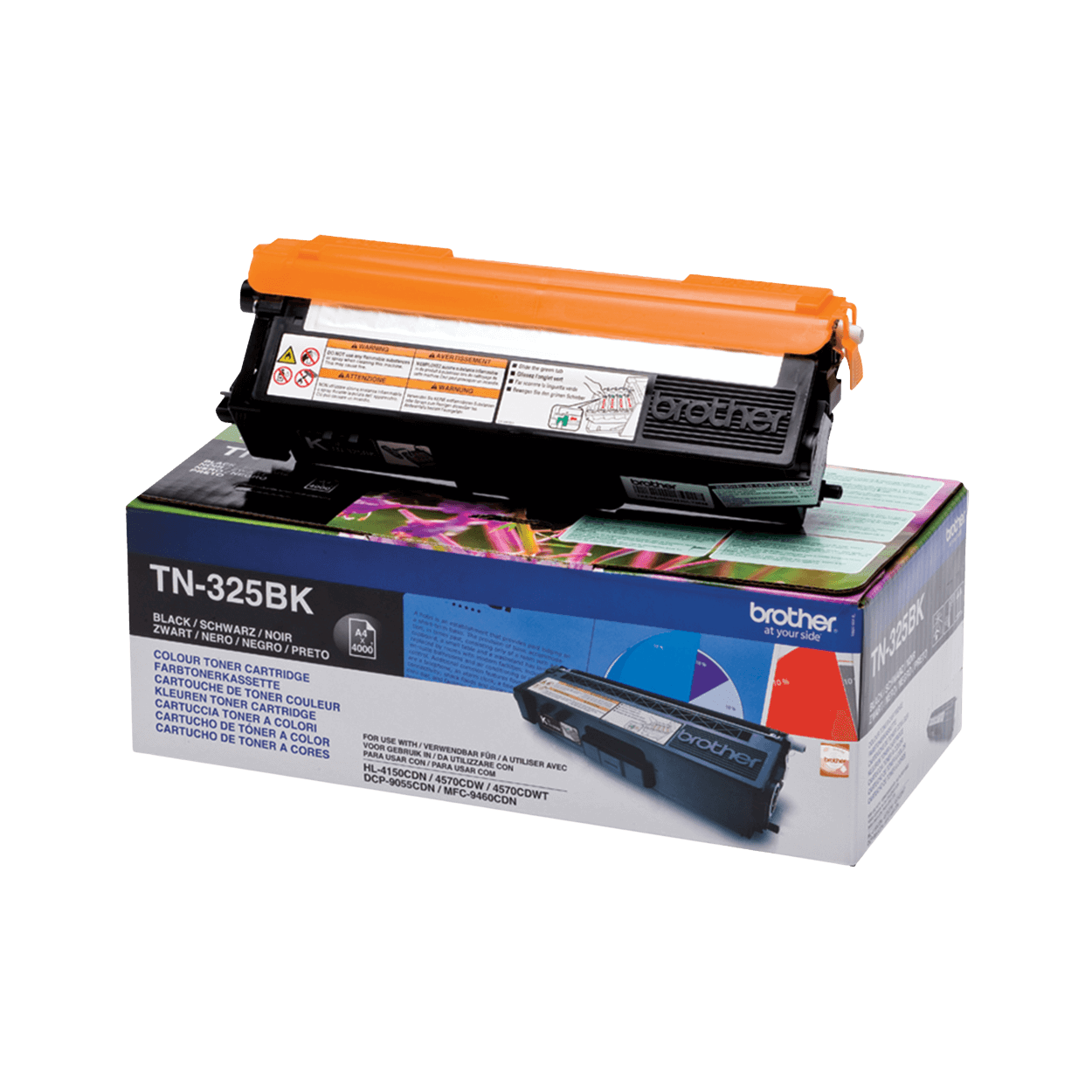 Brother TN325BK svart XL toner - 4000 sidor - Original