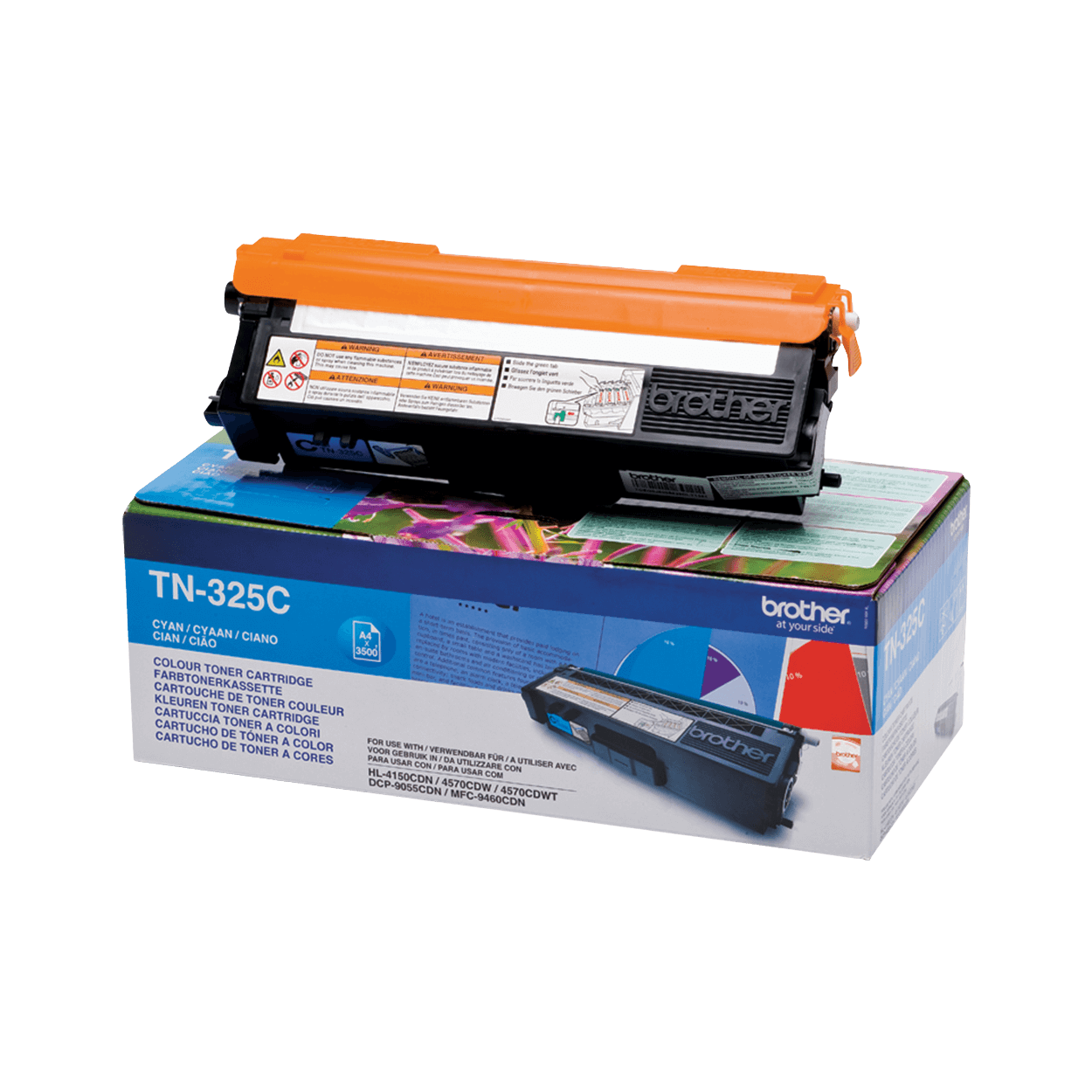 Brother TN325C cyan XL toner - 3500 sidor - Original