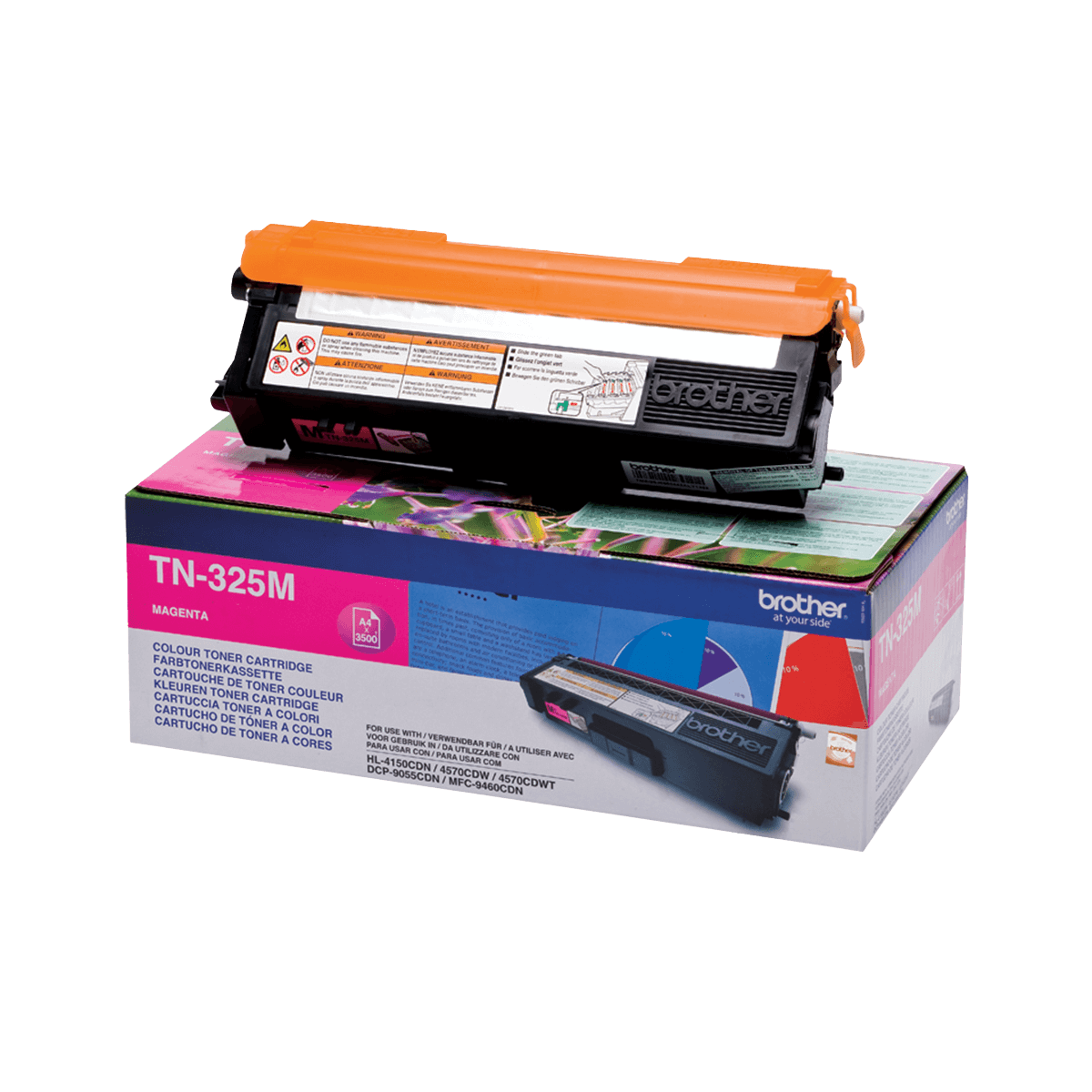 Brother TN325M magenta XL toner - 3500 sidor - Original