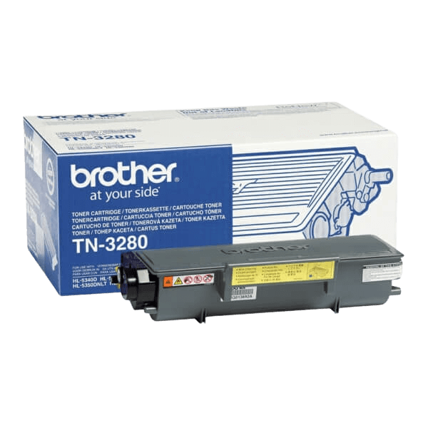 Brother TN3280 svart XL toner - 8000 sidor - Original