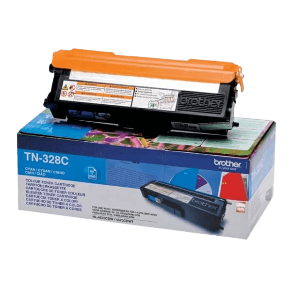Brother TN328C cyan XXL toner - 6000 sidor - Original