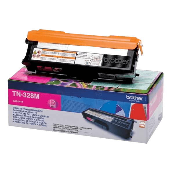 Brother TN328M magenta XXL toner - 6000 sidor - Original
