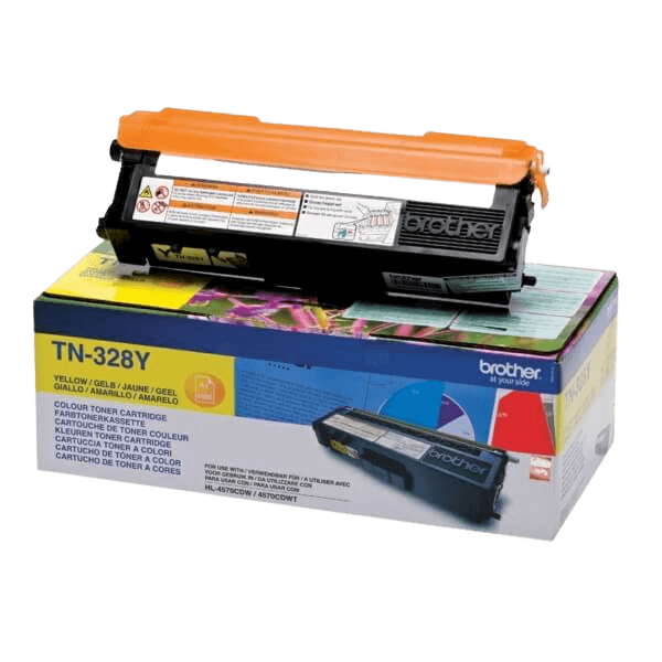 Brother TN328Y gul XXL toner - 6000 sidor - Original