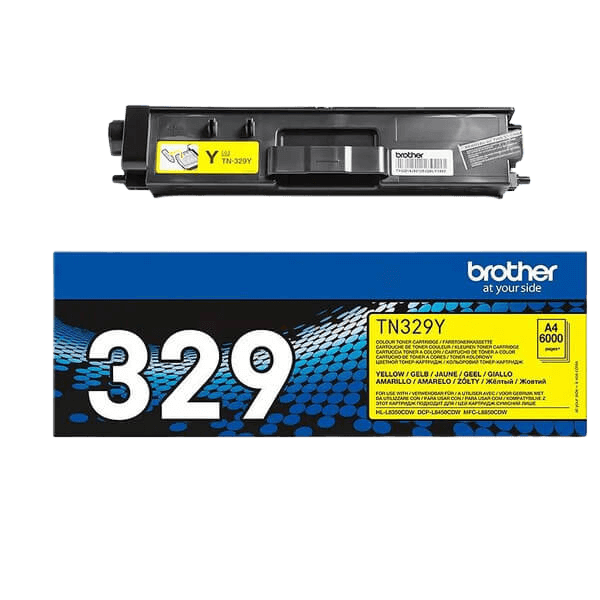 Brother TN329Y gul XXL toner - 6000 sidor - Original