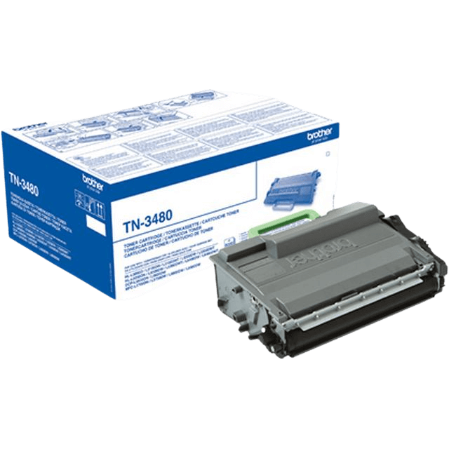 Brother TN3480 svart XL toner - 8000 sidor - Original