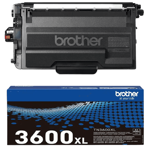 Brother TN3600XL svart toner - 6000 sidor - Original